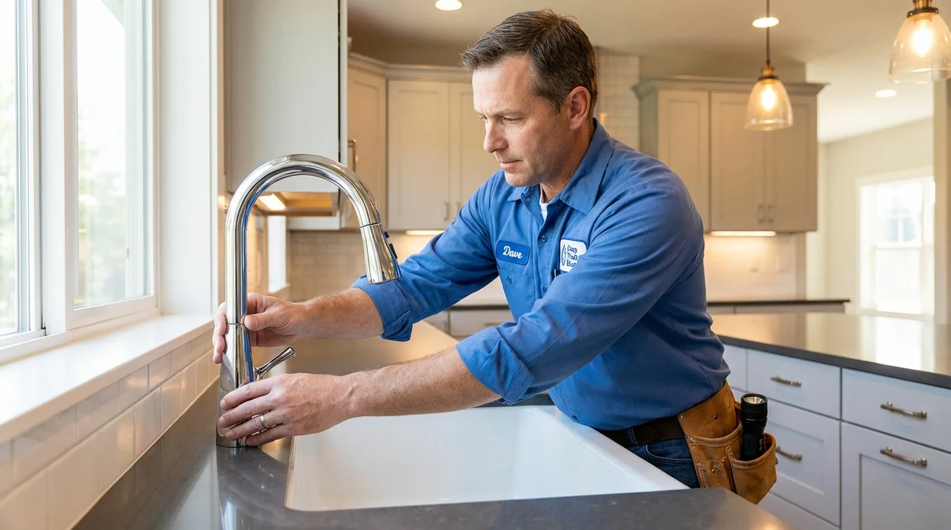 Kitchen faucet installation by Johns Plumbing LLC in Brinkley