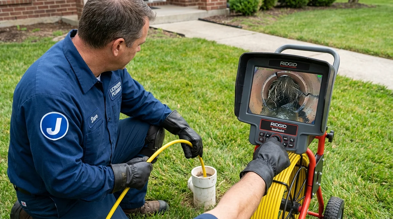 Sewer camera inspection being performed by Johns Plumbing LLC in Brinkley